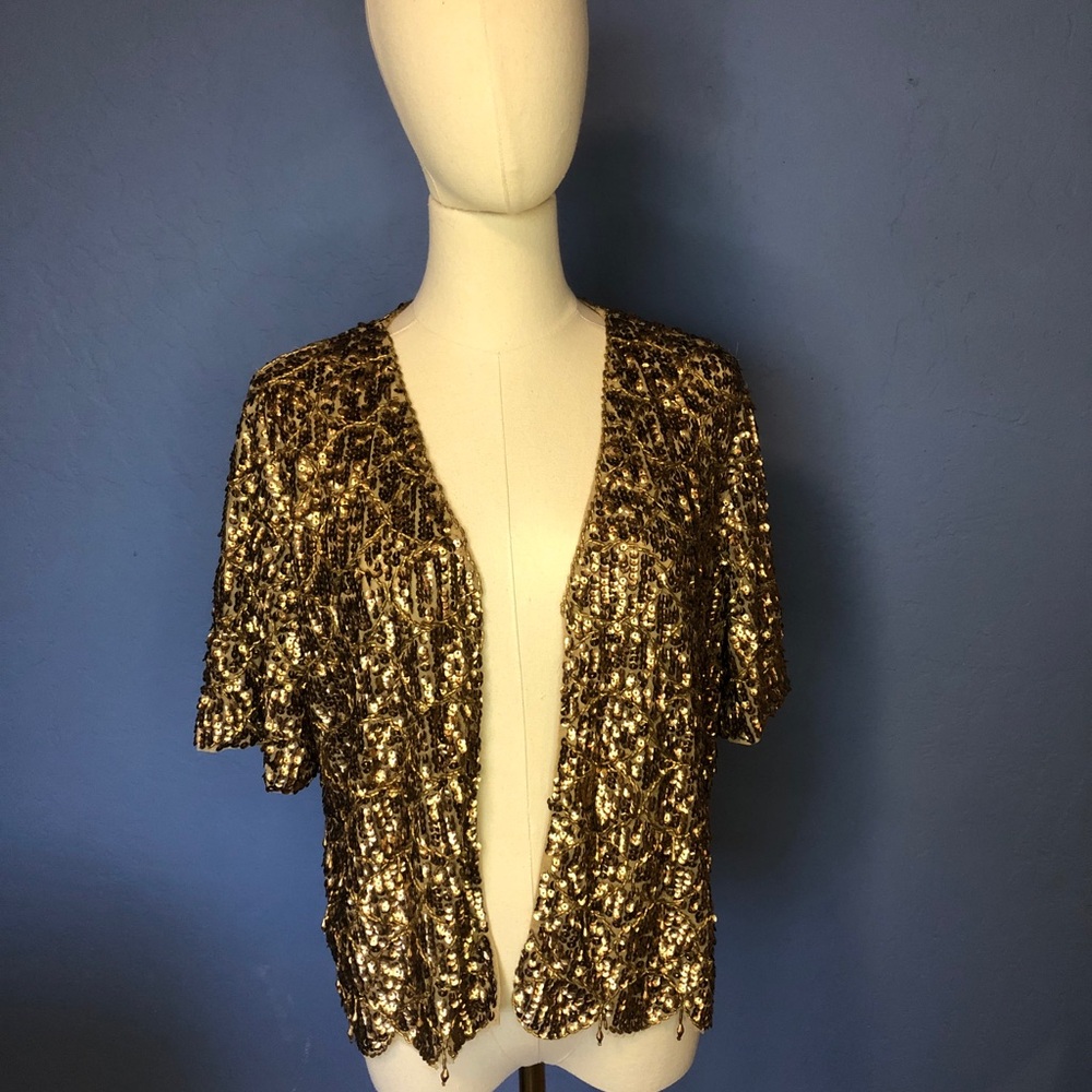 NWT Sequined Chicos Bolero Jacket